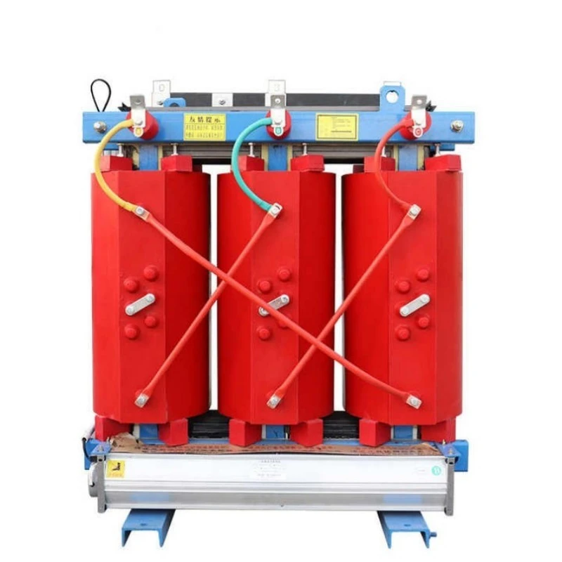Transformator suchy montowany na miedzianej podkładce uzwojenia